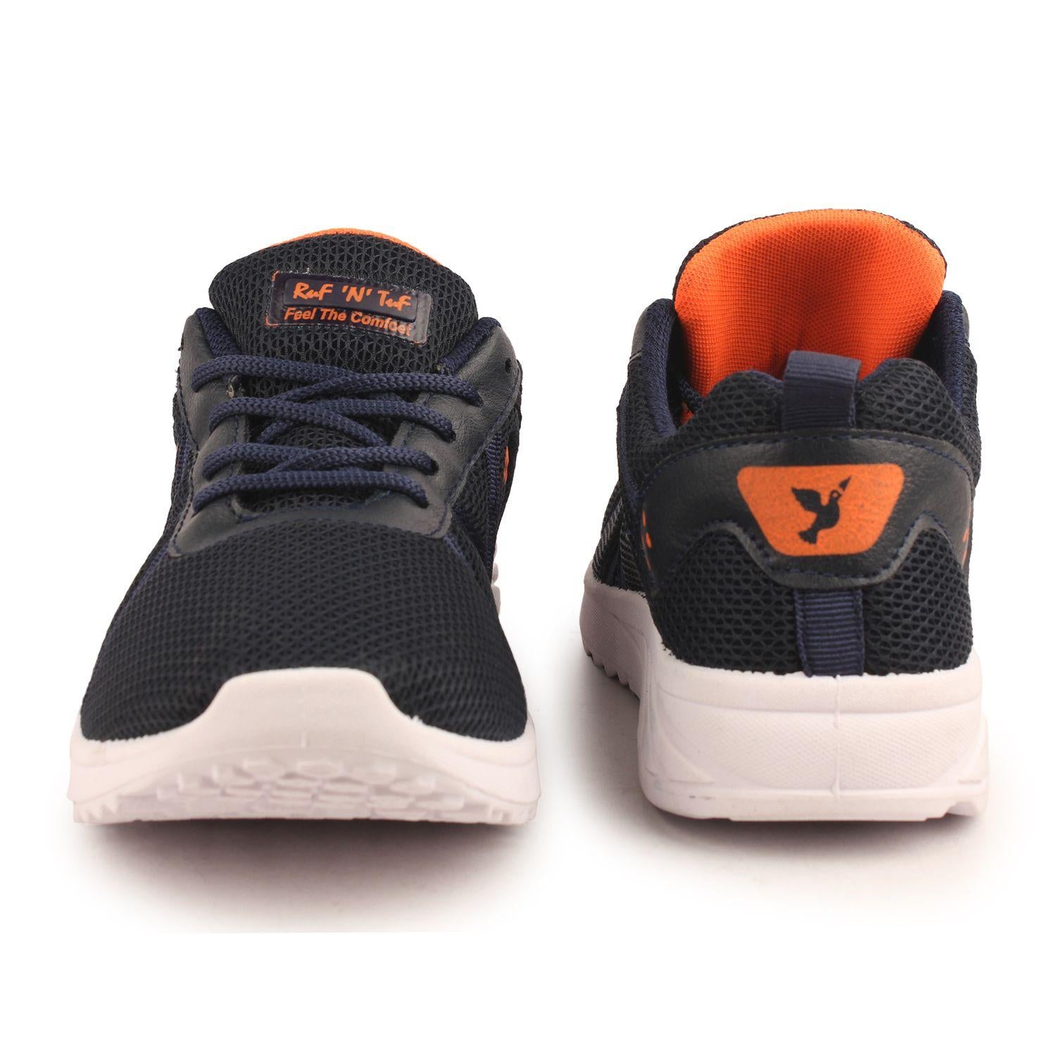 Richale New Latest Black-Orange Shoes For Mens